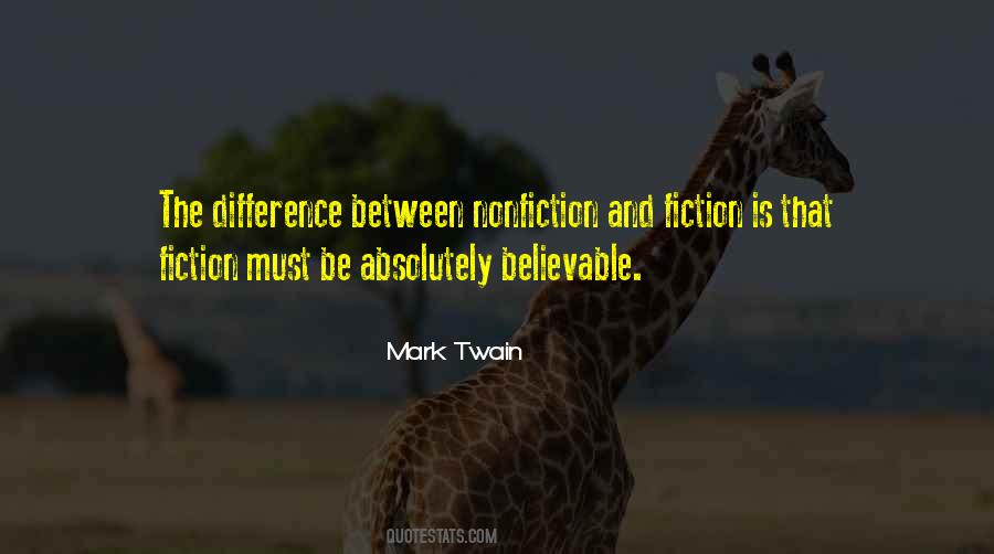 Quotes About Fiction And Nonfiction #1787373