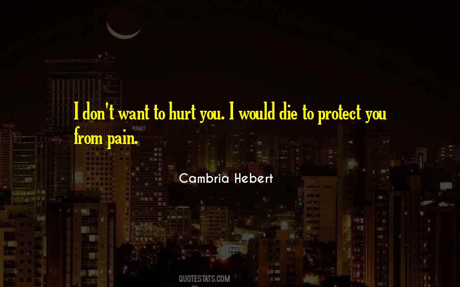 Quotes About I Don't Want To Hurt You #724458