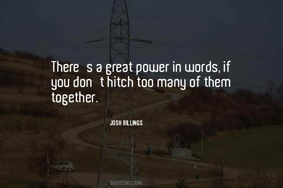 Quotes About Power In Words #977442