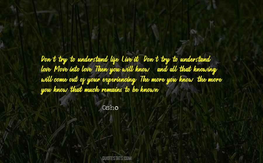 Quotes About Experiencing Love #364384