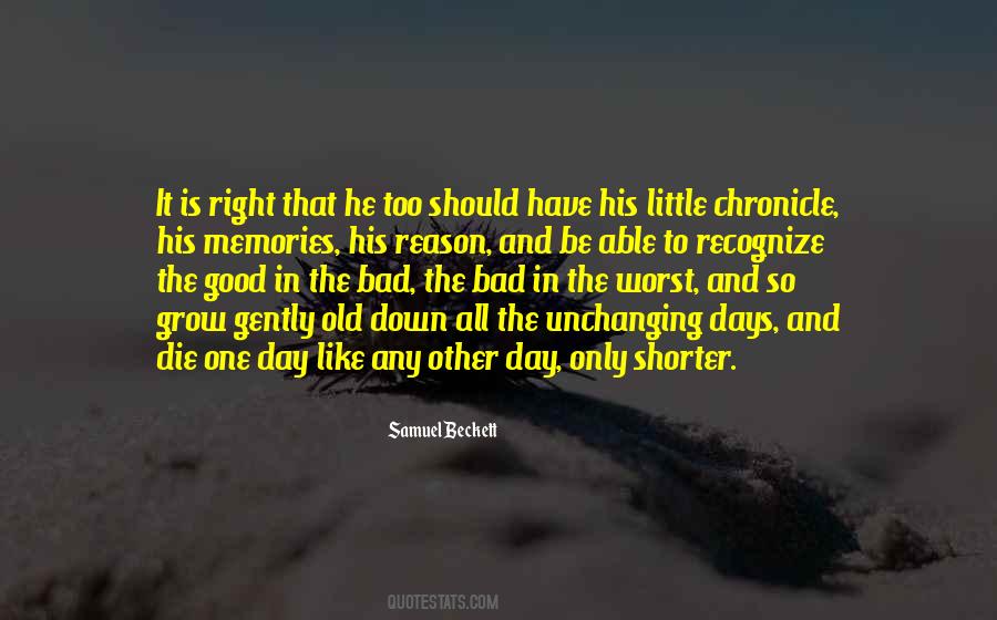 Quotes About Good Days And Bad #584922