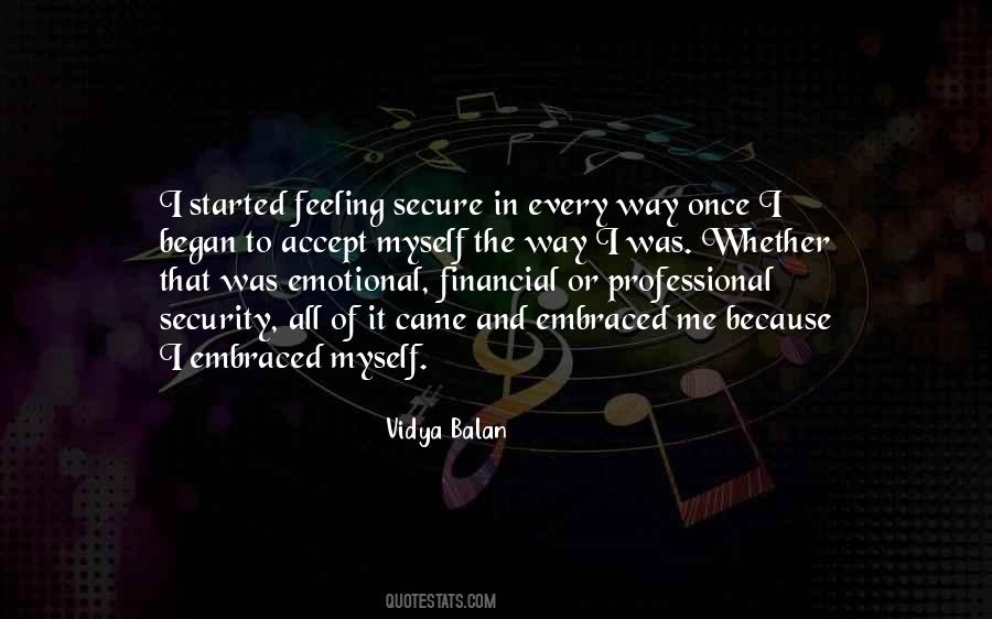 Quotes About Feeling Secure #1700610