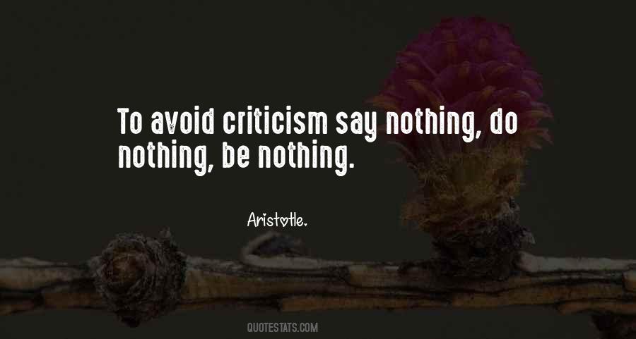 Avoid Criticism Quotes #364920