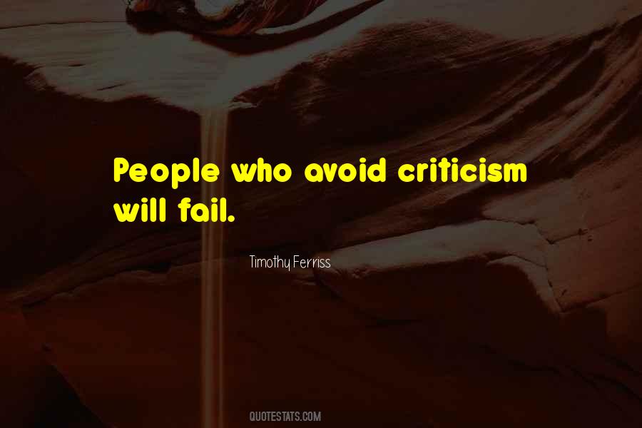 Avoid Criticism Quotes #92355