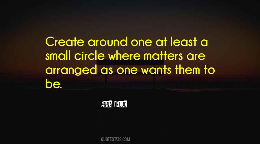 Quotes About Small Circle #205021