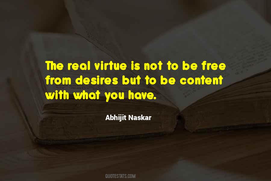 Content With What You Have Quotes #117931