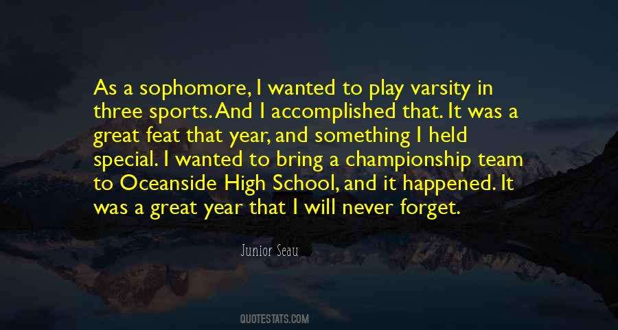 Quotes About Varsity #153316