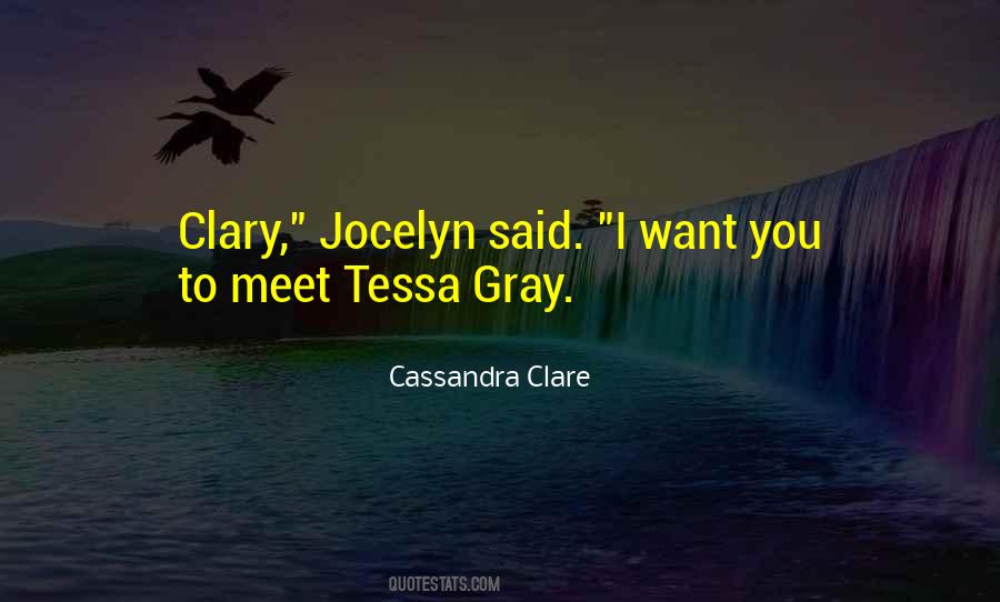 Quotes About Tessa Gray #185561