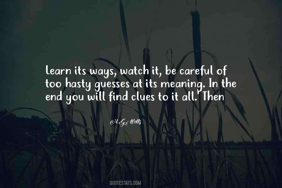 Quotes About Clues #1052273