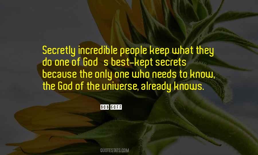 Quotes About Only God Knows #119962