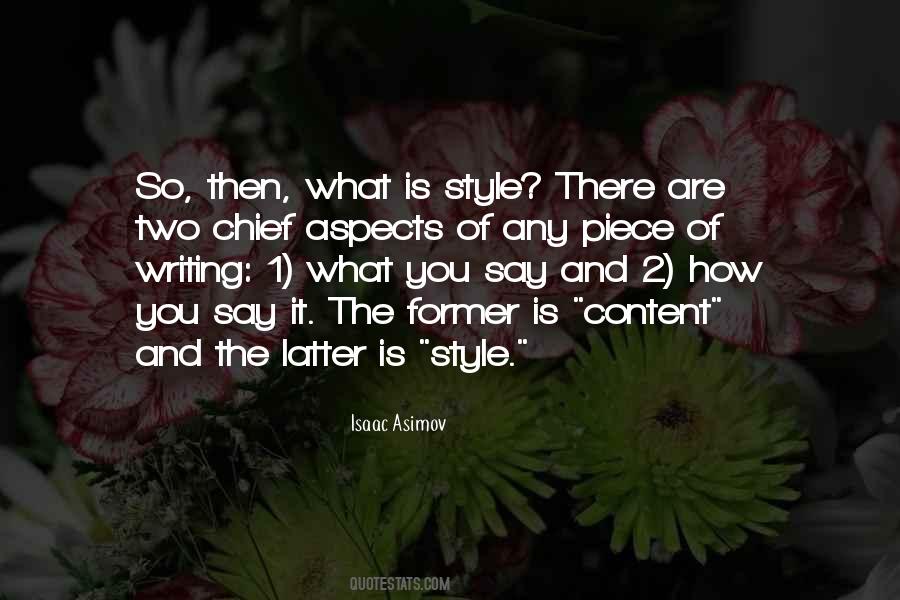 Quotes About Style Of Writing #398335