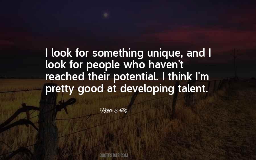 Quotes About Developing Talent #86918