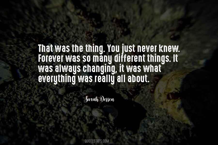 Quotes About Everything Changing #611114