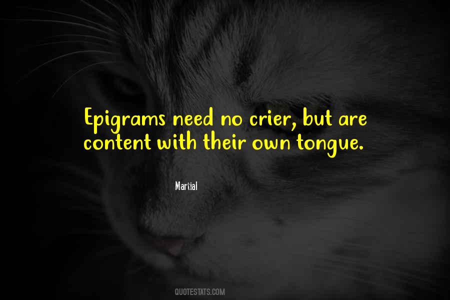 Quotes About Epigrams #1535780
