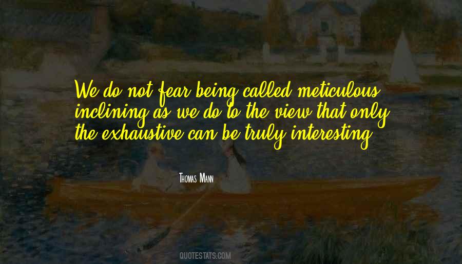 Quotes About Being Meticulous #903438