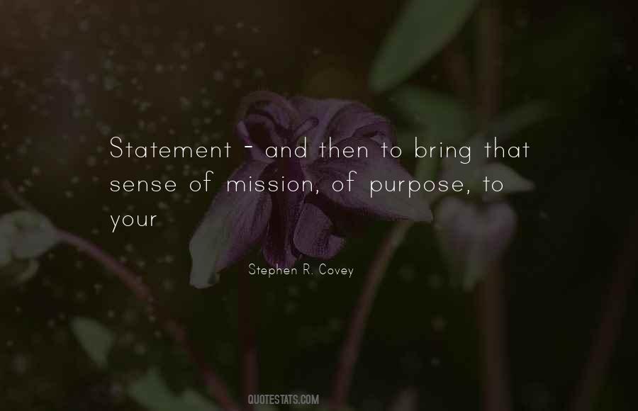 Quotes About Mission Statement #1001355