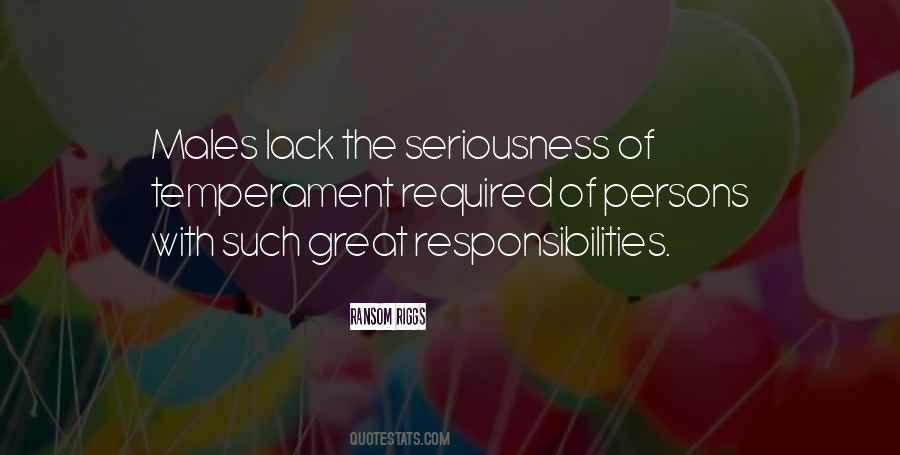 Quotes About Responsibilities #1040383