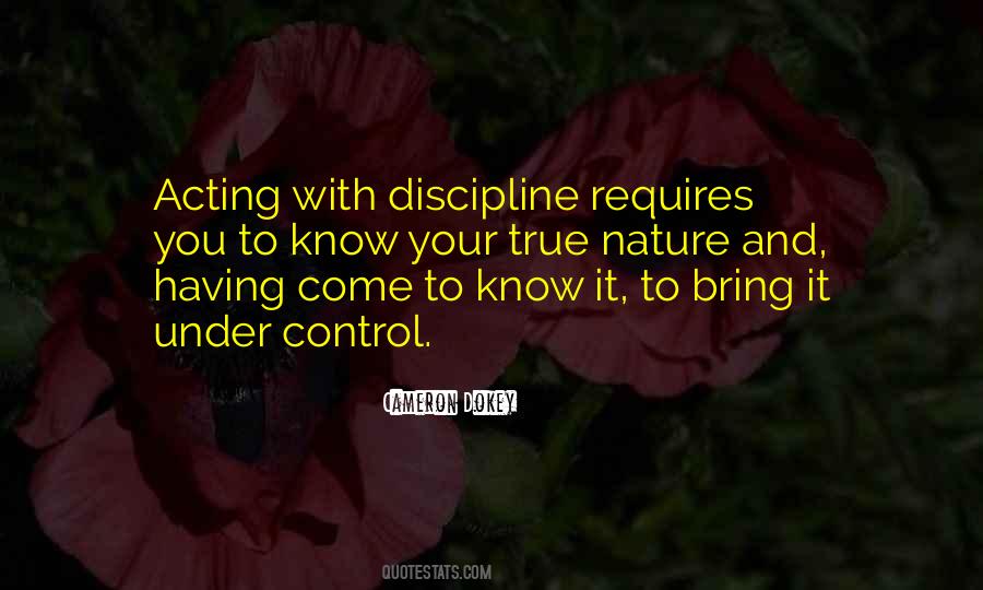 Control And Discipline Quotes #895149