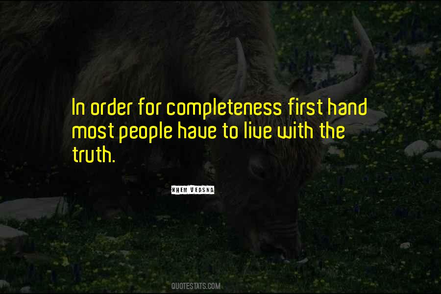 Quotes About Completeness #139524