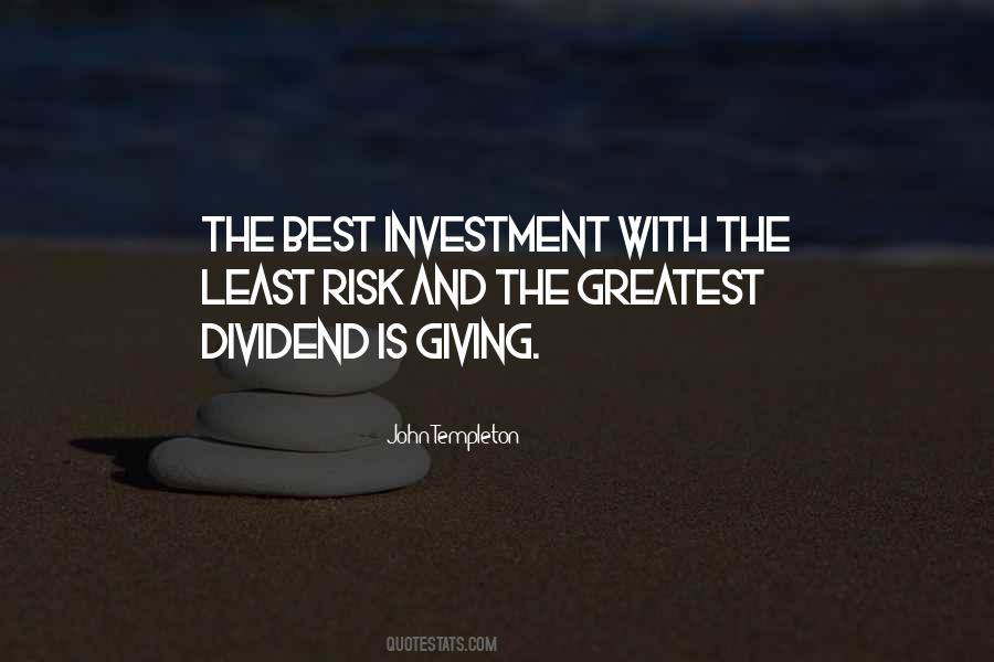 Quotes About Investment Risk #180037
