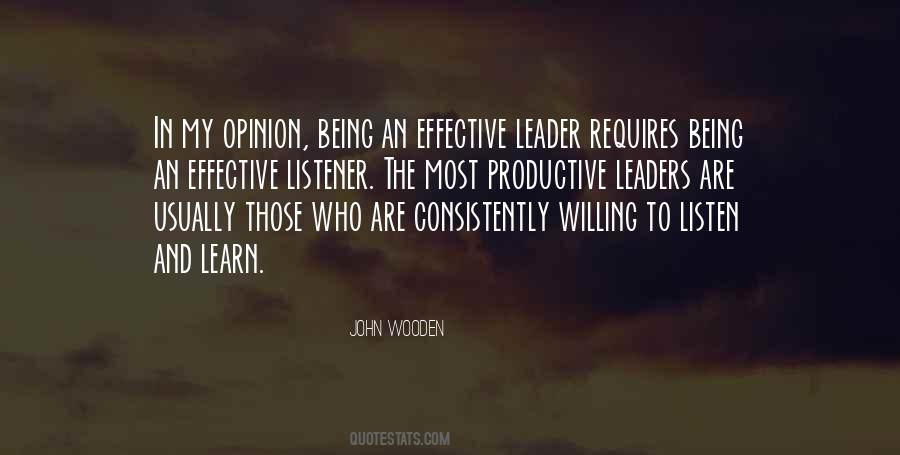 An Effective Leader Quotes #676575