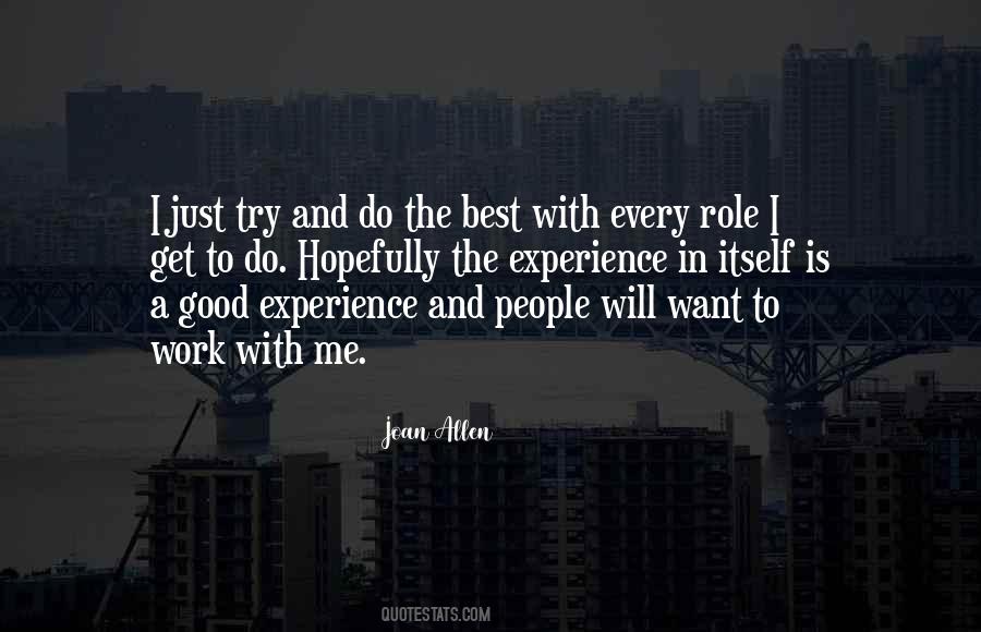 Quotes About A Good Experience #734927