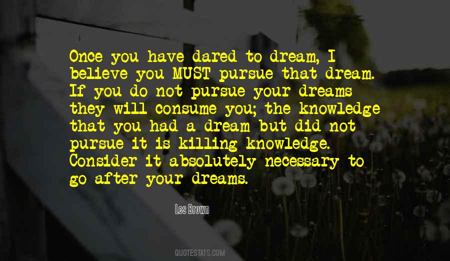 Quotes About Pursue Your Dreams #1852037