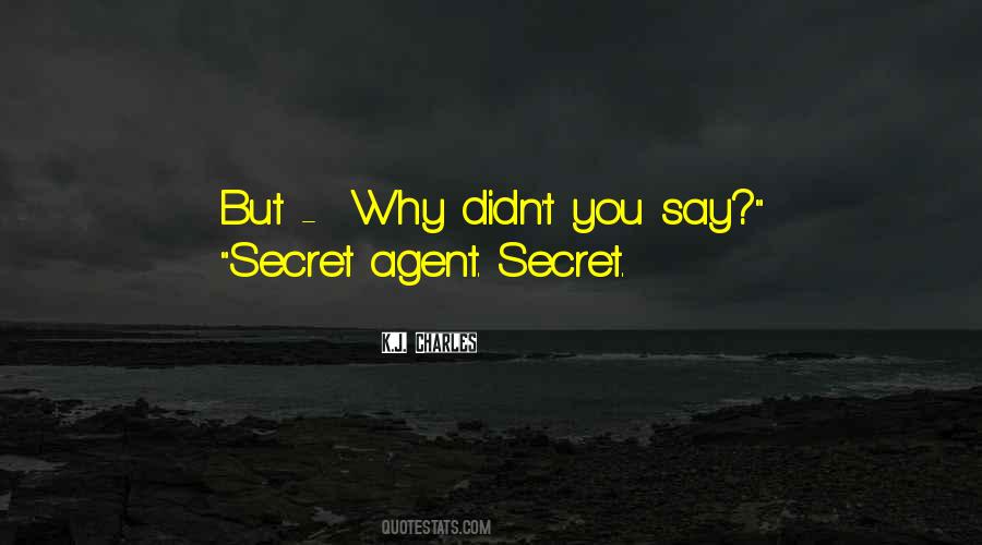 Quotes About Secret Agent #139628