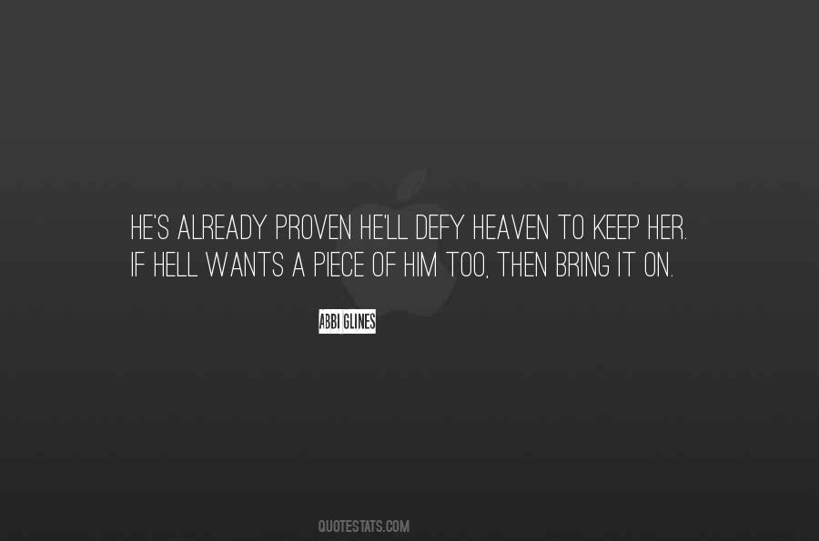 Piece Of Heaven Quotes #1485829