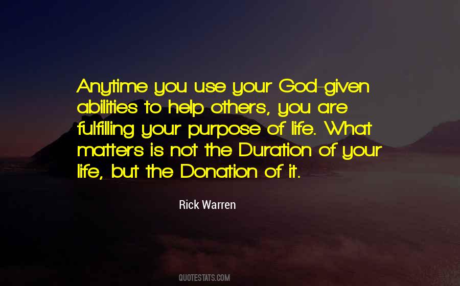 Quotes About Fulfilling Purpose #184642