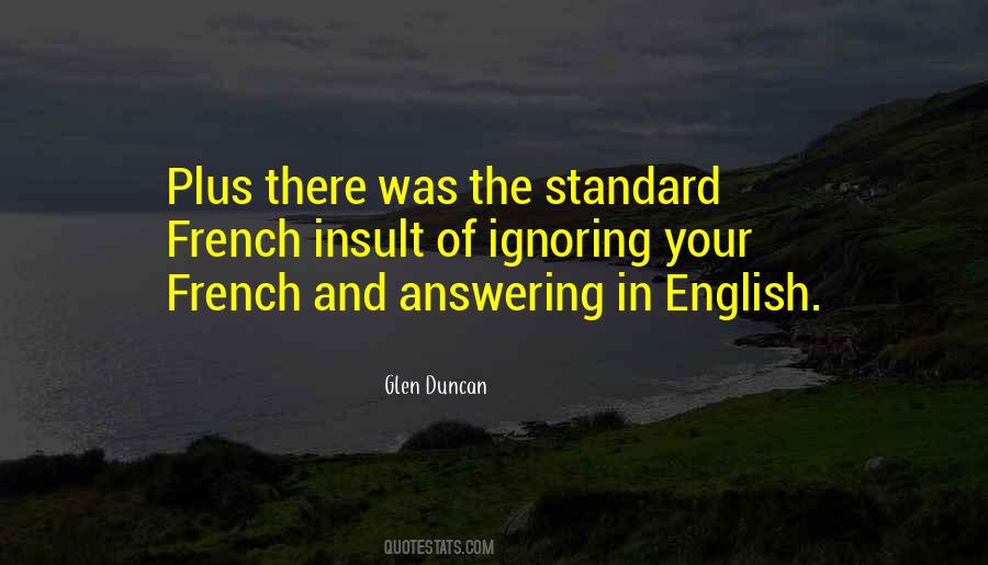 Quotes About Standard English #611717