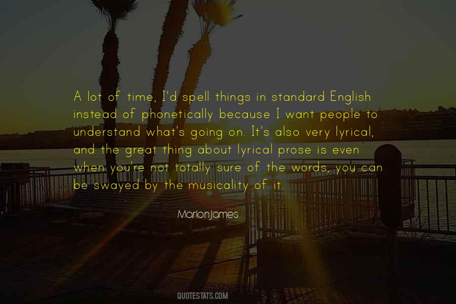 Quotes About Standard English #841235