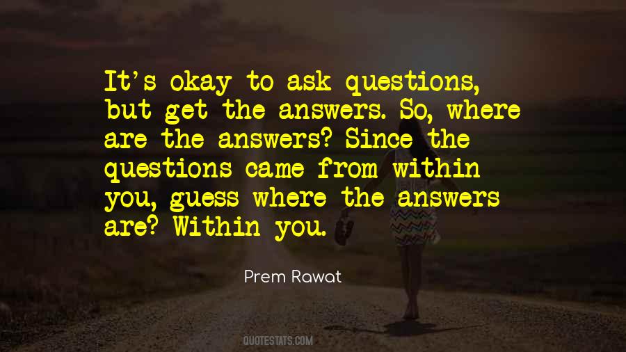 Quotes About Answers Within #555329