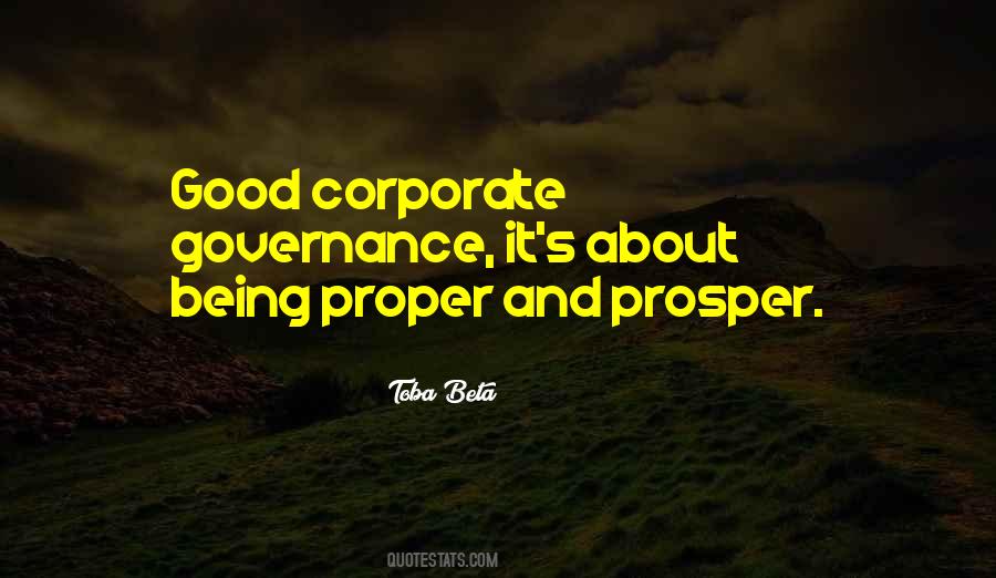 Quotes About Good Corporate Governance #1482597