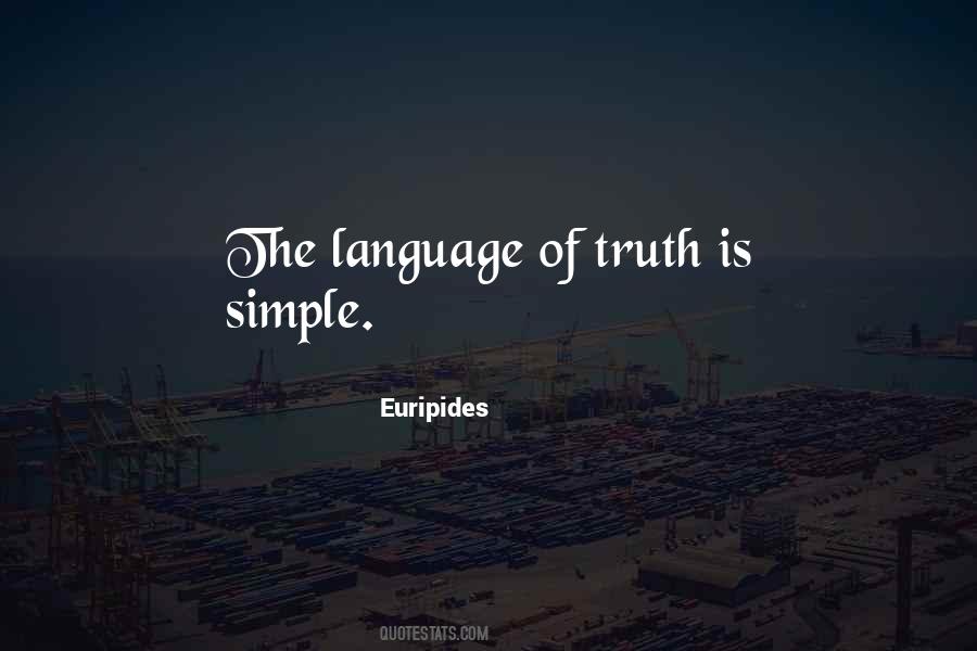Quotes About Simple Language #1113477