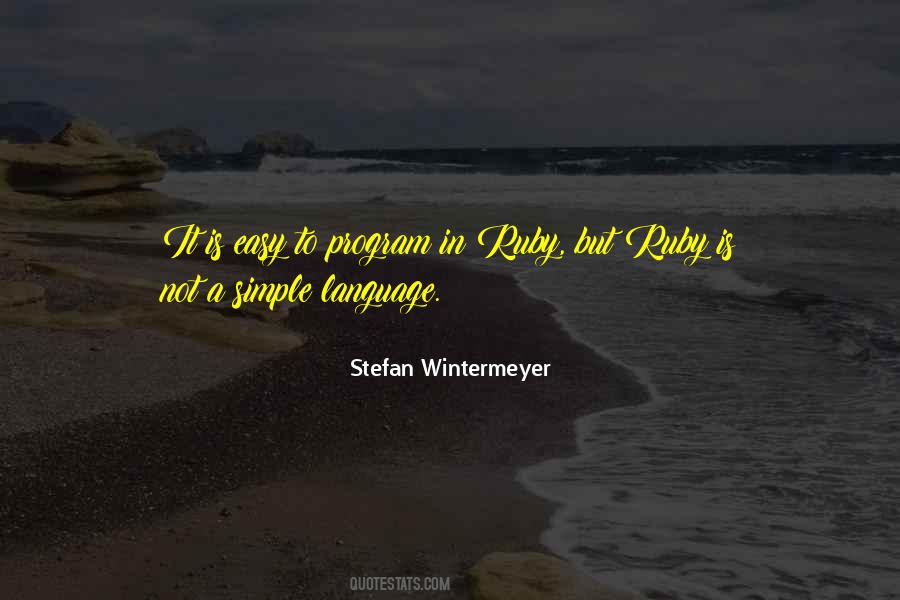 Quotes About Simple Language #1685862