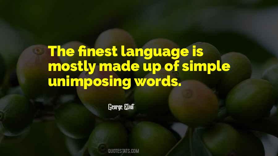 Quotes About Simple Language #634022