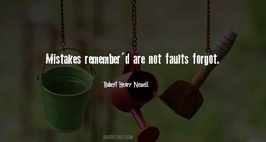 Quotes About Faults And Mistakes #1759396