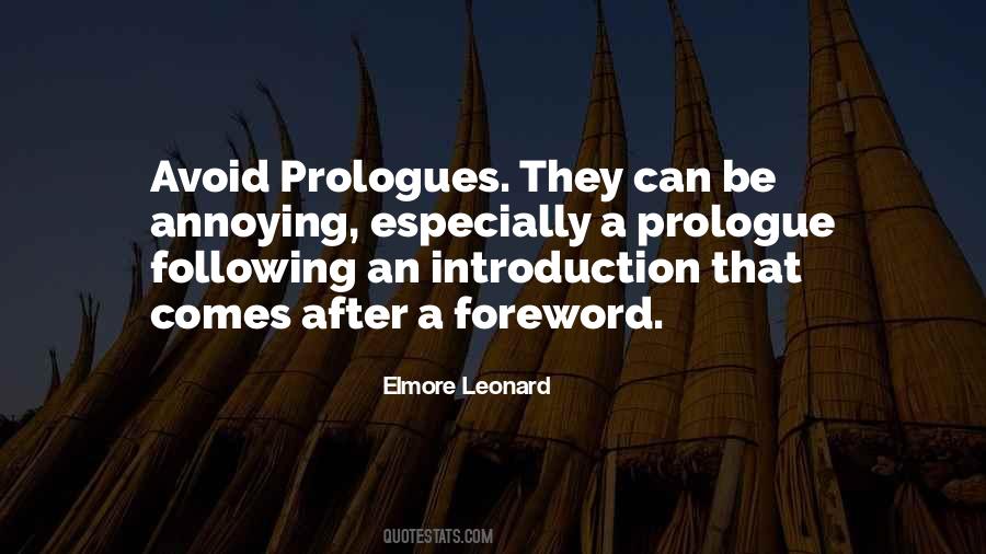 Quotes About Prologue #647397