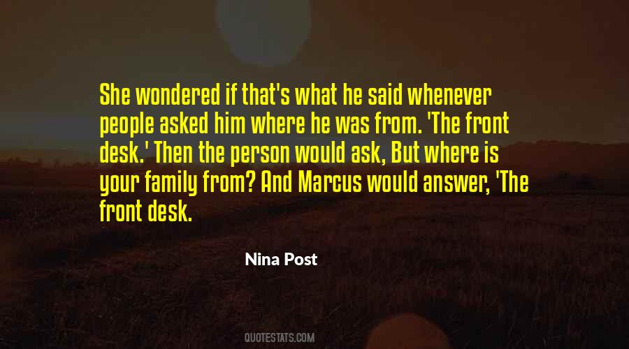 Quotes About Front Desk #1075671