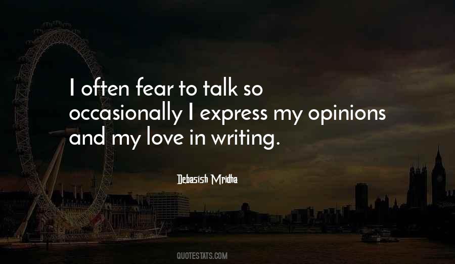 Quotes About Fear And Love #77731