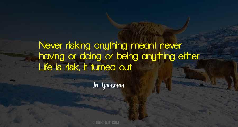Quotes About Risking Your Life #711346