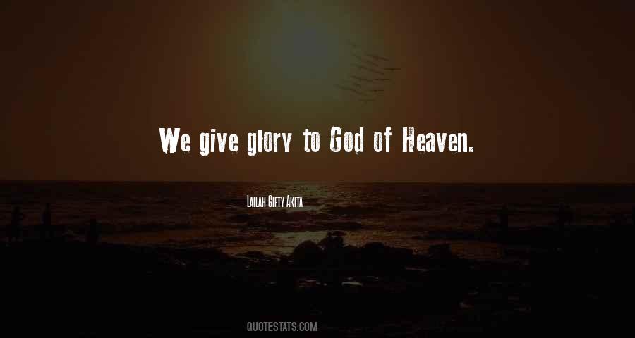 Quotes About Glory To God #1831583