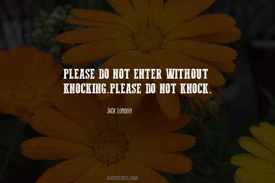 Quotes About Knocking #1254283