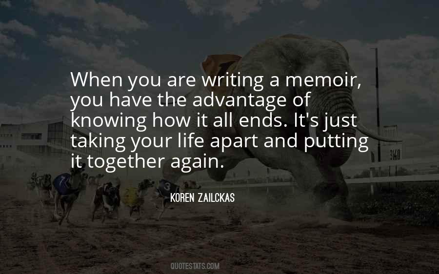 Quotes About Memoir Writing #1286022