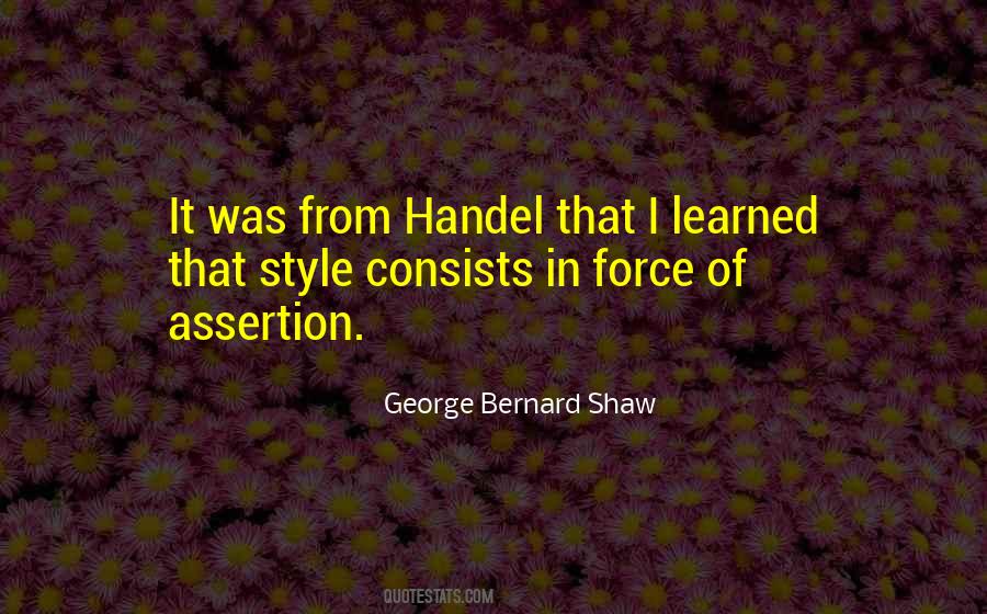 Quotes About Handel #567142