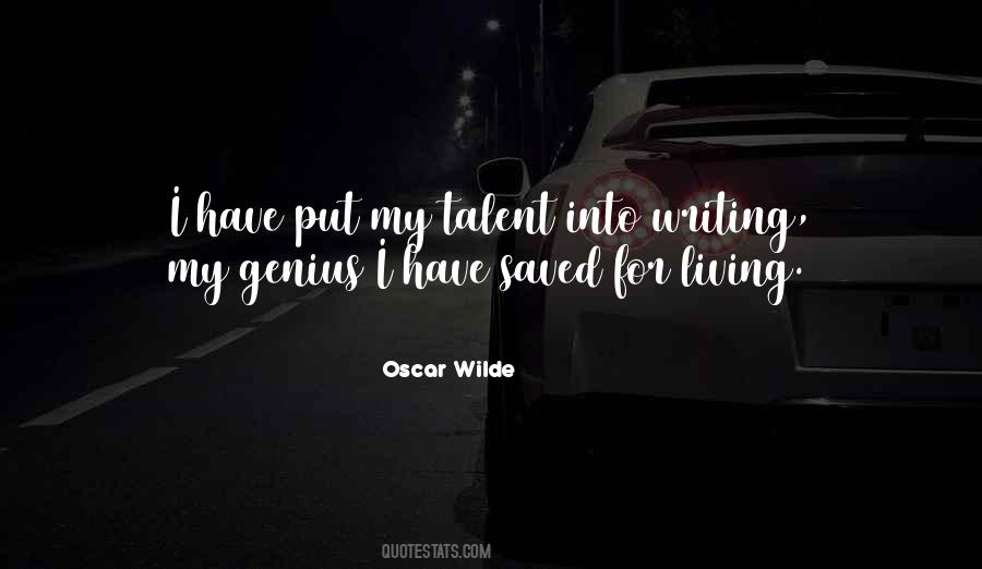 Writing Talent Quotes #110629