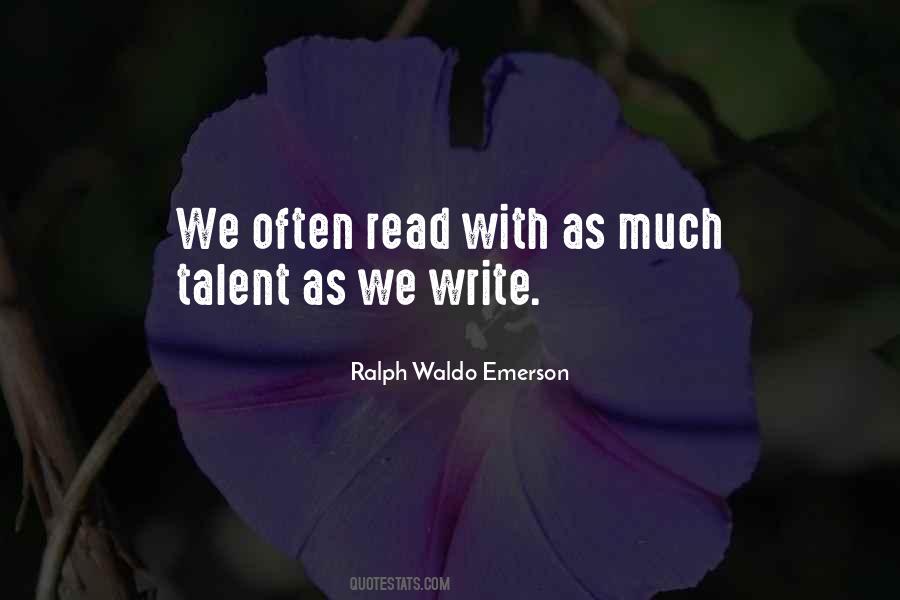 Writing Talent Quotes #150957