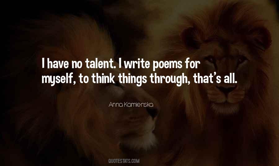 Writing Talent Quotes #413179