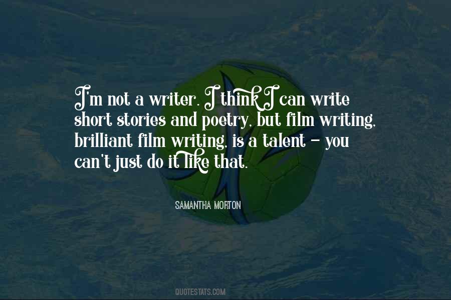 Writing Talent Quotes #449801